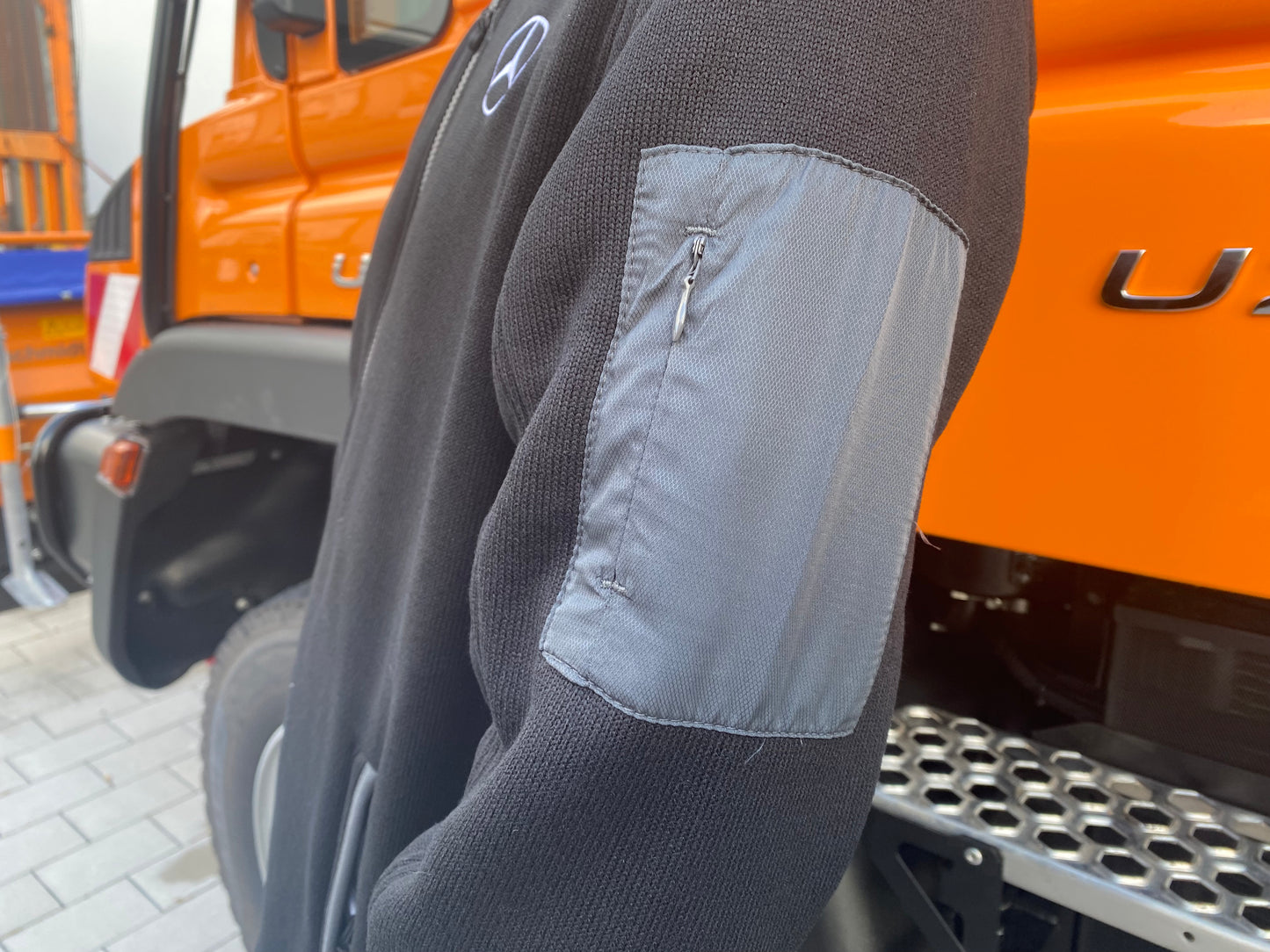 UNIMOG Gestrickte Fleecejacke