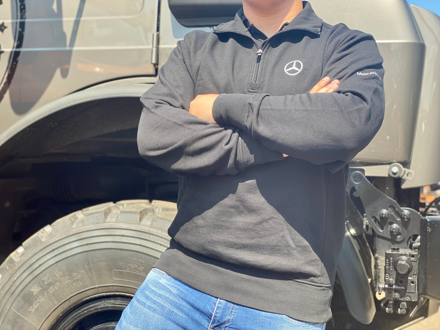 UNIMOG Sweatshirt, schwarz - Unimogshop RKF, Bleses, Unimog, Shop, MB, Trac, mercedesunimog, unimog feuerwehr, unimog agrar, unimog modell, unimog kaufen, unimog wohnmobil, benz, unimog bundeswehr