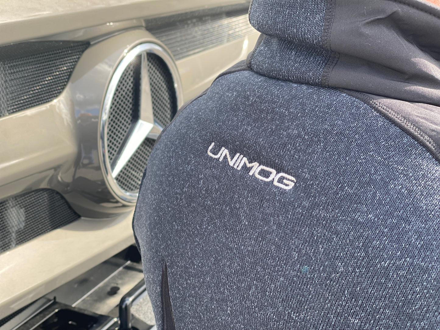UNIMOG Strickfleece-Jacke Herren, anthrazit-melange