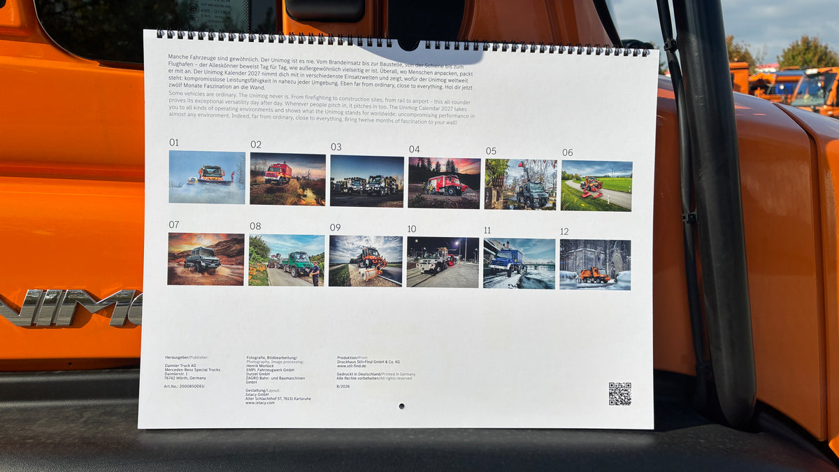 UNIMOG Kalender 2027: Far from Ordinary. Close to Everything